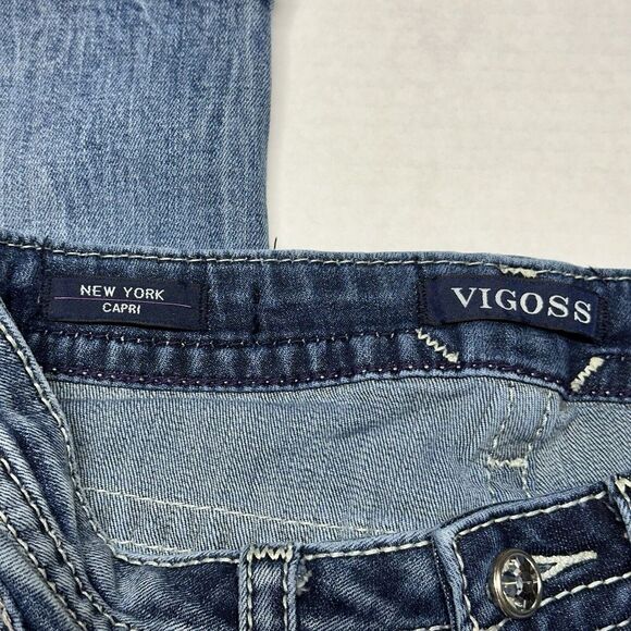 Vigoss The New York Capri Blue Jeans Womens Size S 1/2 L21 - Picture 5 of 9
